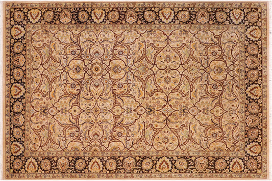 handmade Transitional Design Lt. Gray Brown Hand Knotted RECTANGLE 100% WOOL area rug 6' x 9'