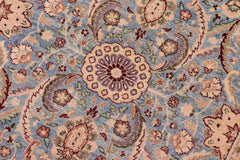 handmade Traditional Qaseem Bond Lt. Blue Lt. Green Hand Knotted RECTANGLE 100% WOOL area rug 6x9