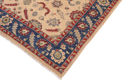 handmade Traditional Kafkaz Beige Blue Hand Knotted RECTANGLE 100% WOOL area rug 8 x 10