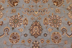handmade Transitional Lahore Lt. Blue Lt. Tan Hand Knotted RECTANGLE 100% WOOL area rug 6' x 9'