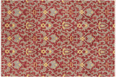 Modern Ziegler Shaun Red/Gray Wool Rug - 6'0'' x 8'7''