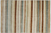 handmade Modern Kafkaz Tan Brown Hand Knotted RECTANGLE 100% WOOL area rug 4' x 6'