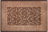 handmade Traditional Veg Dye Brown Tan Hand Knotted RECTANGLE 100% WOOL area rug 6' x 9'