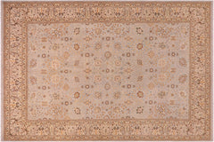 handmade Traditional Design Lt. Blue Tan Hand Knotted RECTANGLE 100% WOOL area rug 6' x 9'