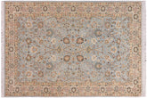handmade Traditional Design Blue Ivory Hand Knotted RECTANGLE 100% WOOL area rug 3' x 5'