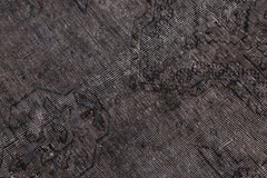 handmade Modern Vintage Gray Black Hand Knotted ROUND 100% WOOL area rug 6' x 6'