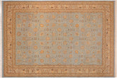 handmade Transitional Design Blue Tan Hand Knotted RECTANGLE 100% WOOL area rug 10' x 14'