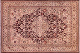handmade Traditional Tabriz Aubergine Tan Hand Knotted RECTANGLE 100% WOOL area rug 6 x 9