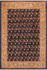 handmade Transitional Kafkaz Blue Tan Hand Knotted RECTANGLE 100% WOOL area rug 9 x 12