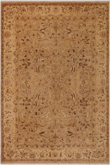 handmade Traditional Kafkaz Taupe Beige Hand Knotted RECTANGLE 100% WOOL area rug 9 x 12