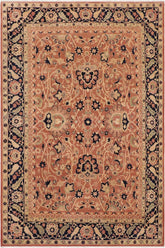 handmade Traditional Kafkaz Peach Blue Hand Knotted RECTANGLE 100% WOOL area rug 9 x 12