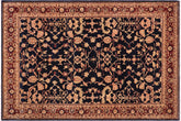 handmade Transitional Kafkaz Drk. Blue Brown Hand Knotted RECTANGLE 100% WOOL area rug 9' x 12'