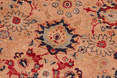 Vintage Tabriz Kristen Tan/Red Wool Rug - 8'1'' x 10'1''