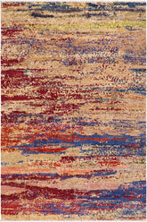 handmade Modern Modern Blue Red Hand Knotted RECTANGLE 100% WOOL area rug 8 x 10