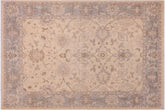 handmade Traditional Kafkaz Tan Lt. Blue Hand Knotted RECTANGLE 100% WOOL area rug 8x10