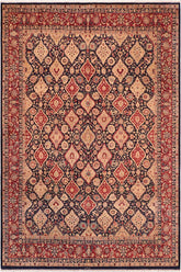 Traditional Kirman Elsie Blue Red Hand Knotted Area rugs 8 x 10