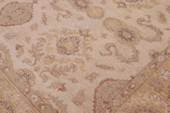 handmade Transitional Kafkaz Beige Lt. Gold Hand Knotted RECTANGLE 100% WOOL area rug 9' x 12'