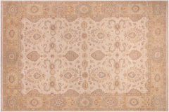 handmade Transitional Kafkaz Beige Lt. Gold Hand Knotted RECTANGLE 100% WOOL area rug 9' x 12'