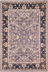 handmade Traditional Kafkaz Gray Blue Hand Knotted RECTANGLE 100% WOOL area rug 9 x 12