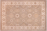 handmade Traditional Kafkaz Tan Ivory Hand Knotted RECTANGLE 100% WOOL area rug 10x14