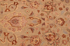 Vintage Kashan Tonya Taupe/Brown Wool Rug - 8'4'' x 10'4''