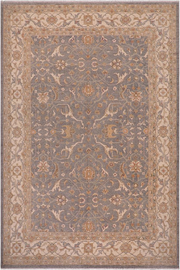 handmade Traditional Kafkaz Lt. Gray Beige Hand Knotted RECTANGLE 100% WOOL area rug 9 x 12