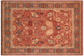 handmade Transitional Shahid Rust Blue Hand Knotted RECTANGLE 100% WOOL area rug 8x10