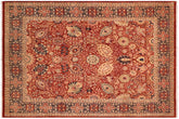 handmade Transitional Shahid Rust Blue Hand Knotted RECTANGLE 100% WOOL area rug 8 x 10