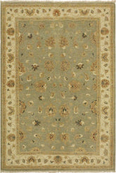 handmade Traditional Kafkaz Gray Ivory Hand Knotted RECTANGLE 100% WOOL area rug 4 x 6