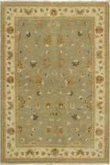 handmade Traditional Kafkaz Gray Ivory Hand Knotted RECTANGLE 100% WOOL area rug 4 x 6