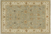 handmade Traditional Kafkaz Gray Ivory Hand Knotted RECTANGLE 100% WOOL area rug 4x6