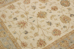 handmade Traditional Kafkaz Ivory Blue Hand Knotted RECTANGLE 100% WOOL area rug 4x6
