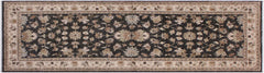 handmade Traditional Kafkaz Gray Ivory Hand Knotted RUNNER 100% WOOL area rug 3' x 8'