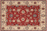 handmade Traditional Kafkaz Red Ivory Hand Knotted RECTANGLE 100% WOOL area rug 8x10