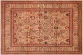 handmade Traditional Design Lt. Tan Lt. Tan Hand Knotted RECTANGLE 100% WOOL area rug 8' x 10'
