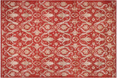 Eclectic Ziegler Rubie Red/Red Wool Rug - 8'10'' x 12'2''