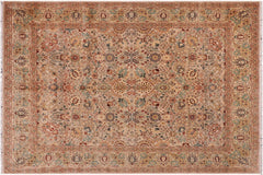 handmade Traditional Lt. Tan Lt. Tan Hand Knotted RECTANGLE 100% WOOL area rug 8' x 10'