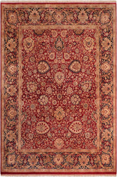 Traditional Anmol Agra Janean Red Blue Hand Knotted Area rugs 8 x 10