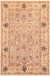 handmade Transitional Kafkaz Beige Lt. Green Hand Knotted RECTANGLE 100% WOOL area rug 7 x 10