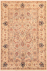 handmade Transitional Kafkaz Beige Lt. Green Hand Knotted RECTANGLE 100% WOOL area rug 7 x 10