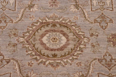 handmade Traditional Kafkaz Gray Ivory Hand Knotted RECTANGLE 100% WOOL area rug 9x12