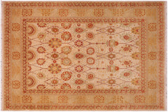 handmade Transitional Lt. Gray Gold Hand Knotted RECTANGLE 100% WOOL area rug 8' x 10'
