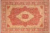 handmade Traditional Design Rust Gold Hand Knotted RECTANGLE 100% WOOL area rug 8x10
