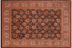 handmade Transitional Design Brown Tan Hand Knotted RECTANGLE 100% WOOL area rug 8' x 10'