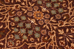 handmade Traditional Brown Ivory Hand Knotted RECTANGLE 100% WOOL area rug 8' x 10'