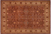 handmade Traditional Brown Ivory Hand Knotted RECTANGLE 100% WOOL area rug 8' x 10'