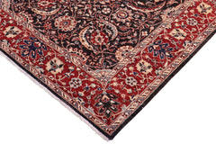 handmade Traditional Kafkaz Black Red Hand Knotted RECTANGLE 100% WOOL area rug 5x8