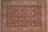 handmade Traditional Design Brown Green Hand Knotted RECTANGLE 100% WOOL area rug 8' x 10'