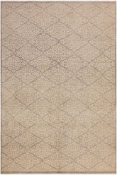 handmade Transitional Kafkaz Gray Ivory Hand Knotted RECTANGLE 100% WOOL area rug 8 x 10