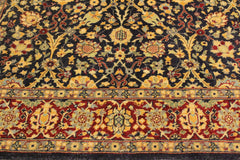 handmade Traditional Blue Red Hand Knotted RECTANGLE 100% WOOL area rug 4' x 6'